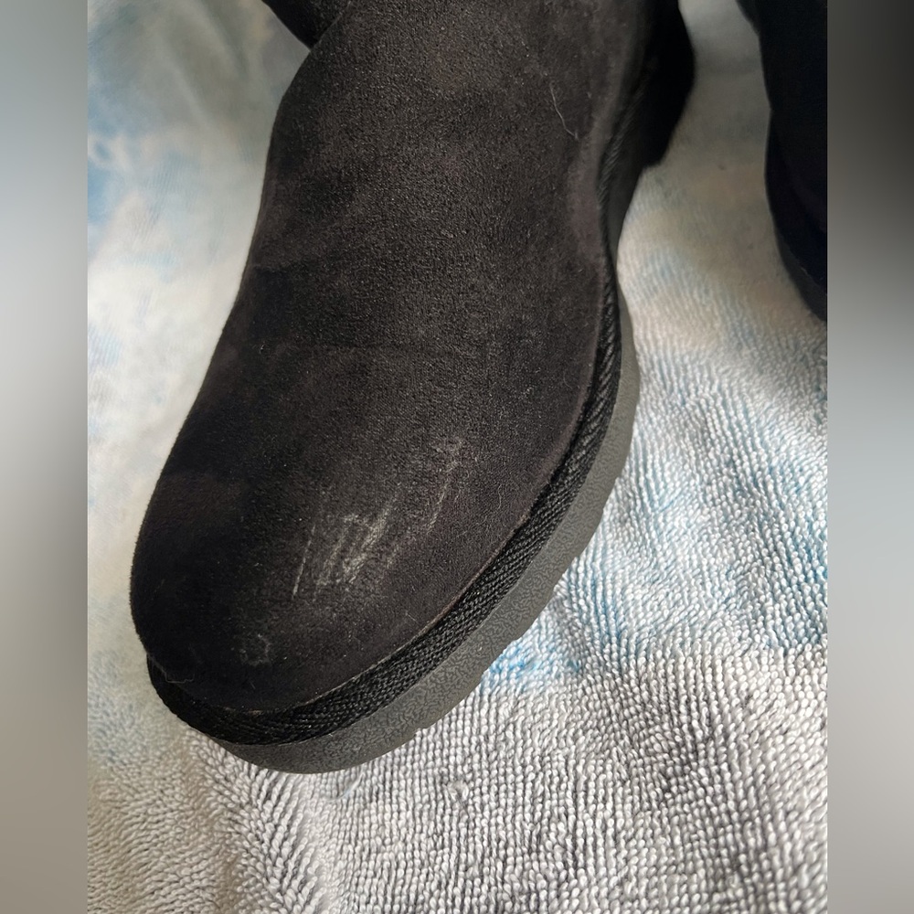 Falls Creek Faux Fur Black Winter Boots Chelsea II - Picture 6 of 10